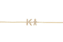 Load image into Gallery viewer, Personalized Diamond Bracelet &amp; Diamond Boy Charm - Natkina
