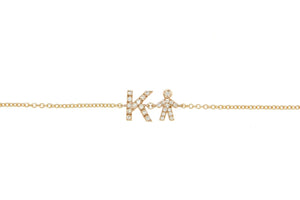 Personalized Diamond Bracelet & Diamond Boy Charm - Natkina