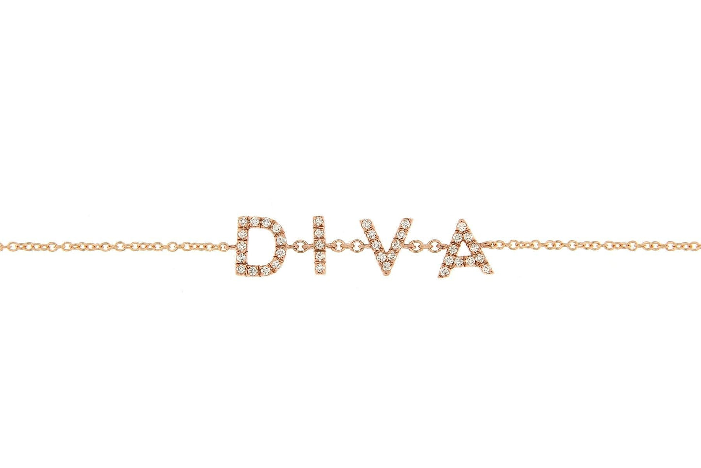 Personalized Diamond Bracelet Multiple Letters - Natkina
