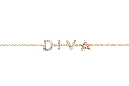 Personalized Diamond Bracelet Multiple Letters - Natkina