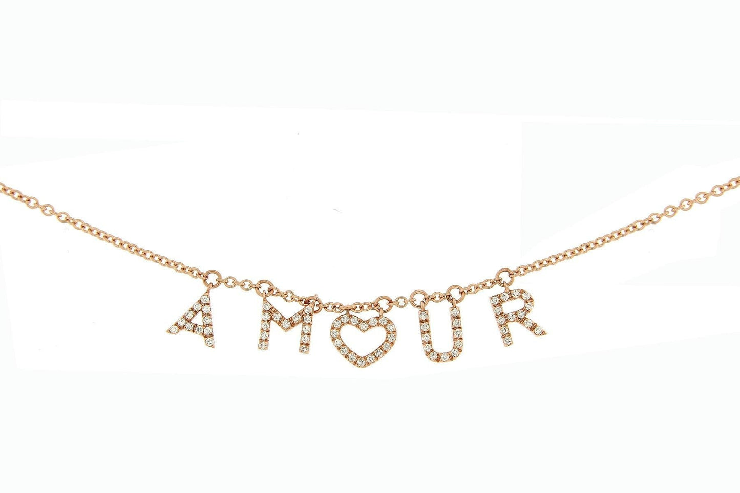 Personalized Diamond Necklace Multiple Letters - Natkina