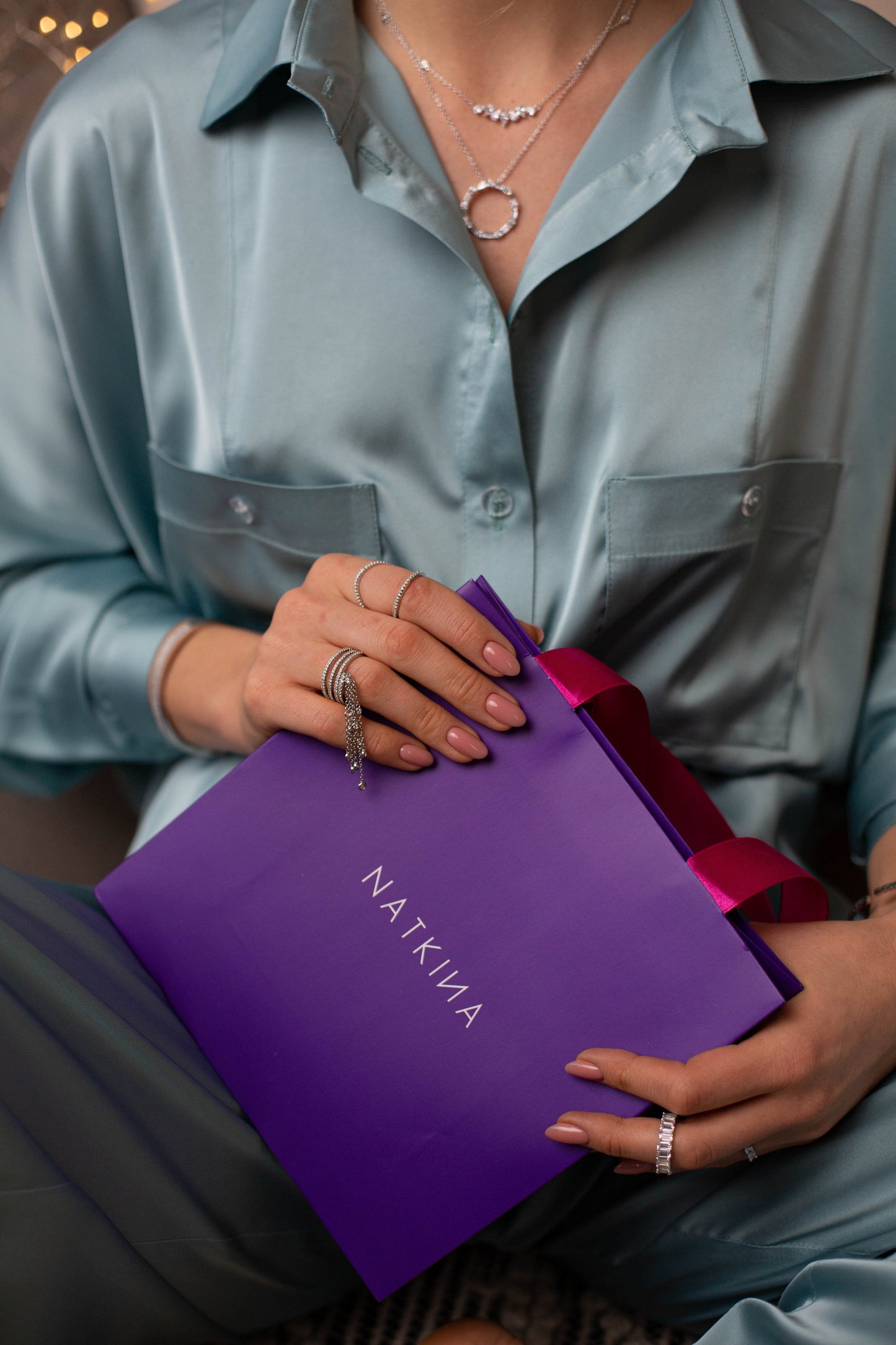 Double Chain Silver Ring