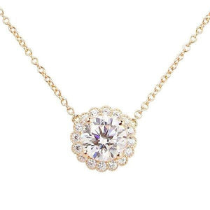 Solitaire Big Simple Silver Pendant