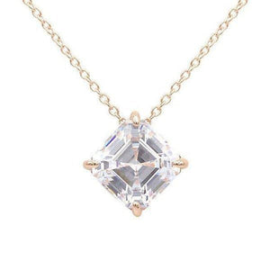 Square Large Silver Necklace