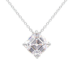 Square Large Silver Necklace