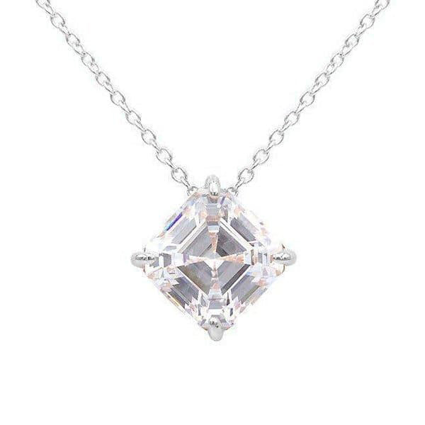 Square Large Silver Necklace