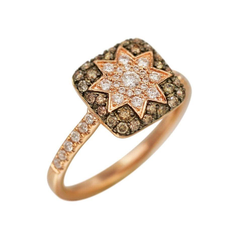 Square Star Ring Champagne Diamond - Natkina