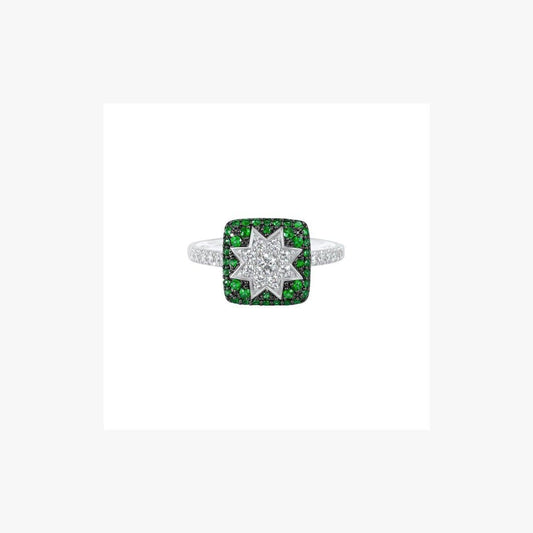 Square Star Ring Tsavorite - Natkina