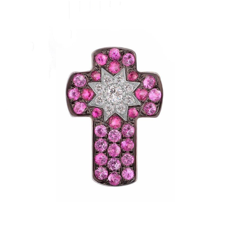 Star Cross Pendant Ruby - Natkina