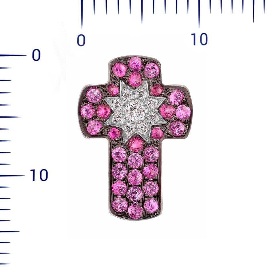 Star Cross Pendant Ruby - Natkina