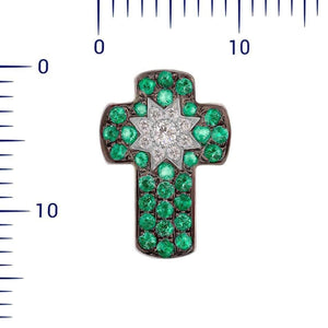 Star Cross Pendant Tsavorite - Natkina