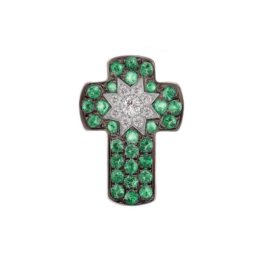 Star Cross Pendant Tsavorite - Natkina