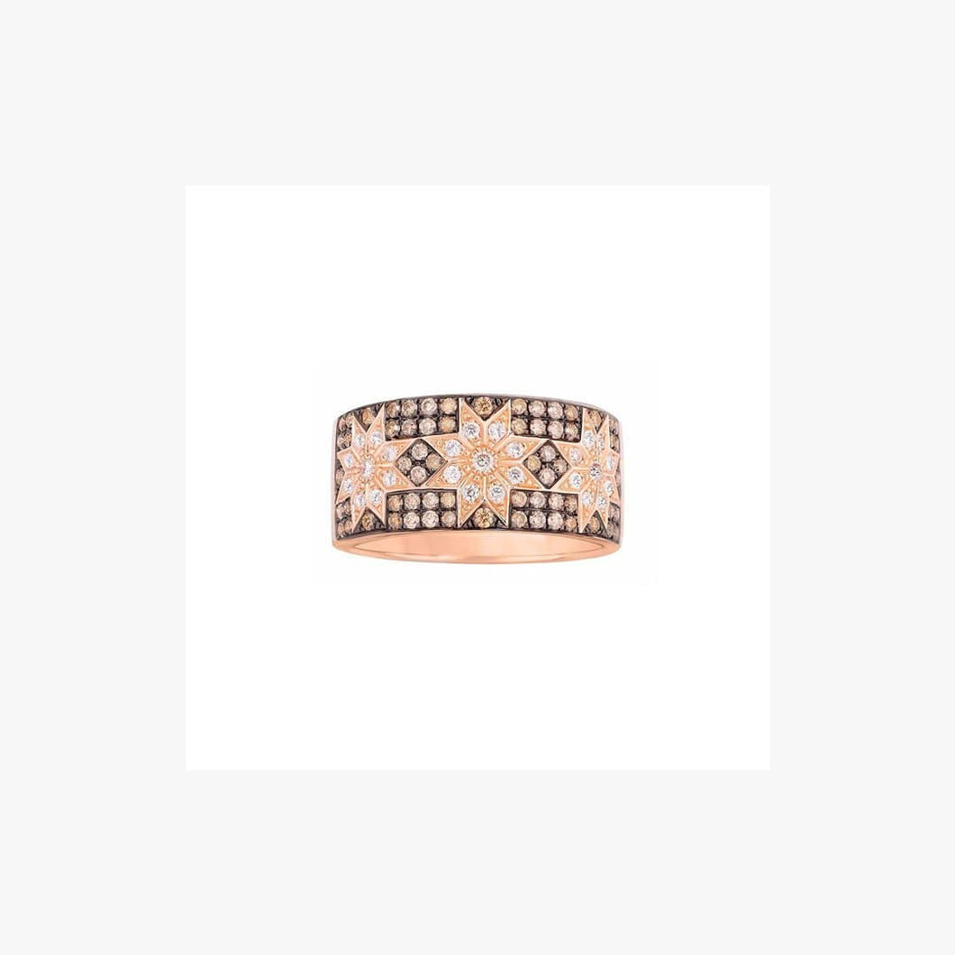 Trio Star ring wide Champagne Diamond - Natkina