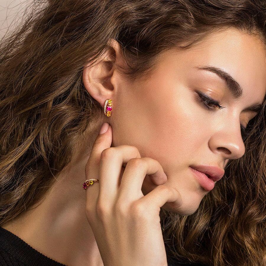 Yellow Rainbow Sapphire Ring - Natkina